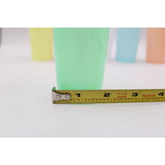 Set 6 Vtg Tupperware Pastel Tumblers Retro Kitchen Kids Rainbow Cups Stacking - Picture 5 of 7